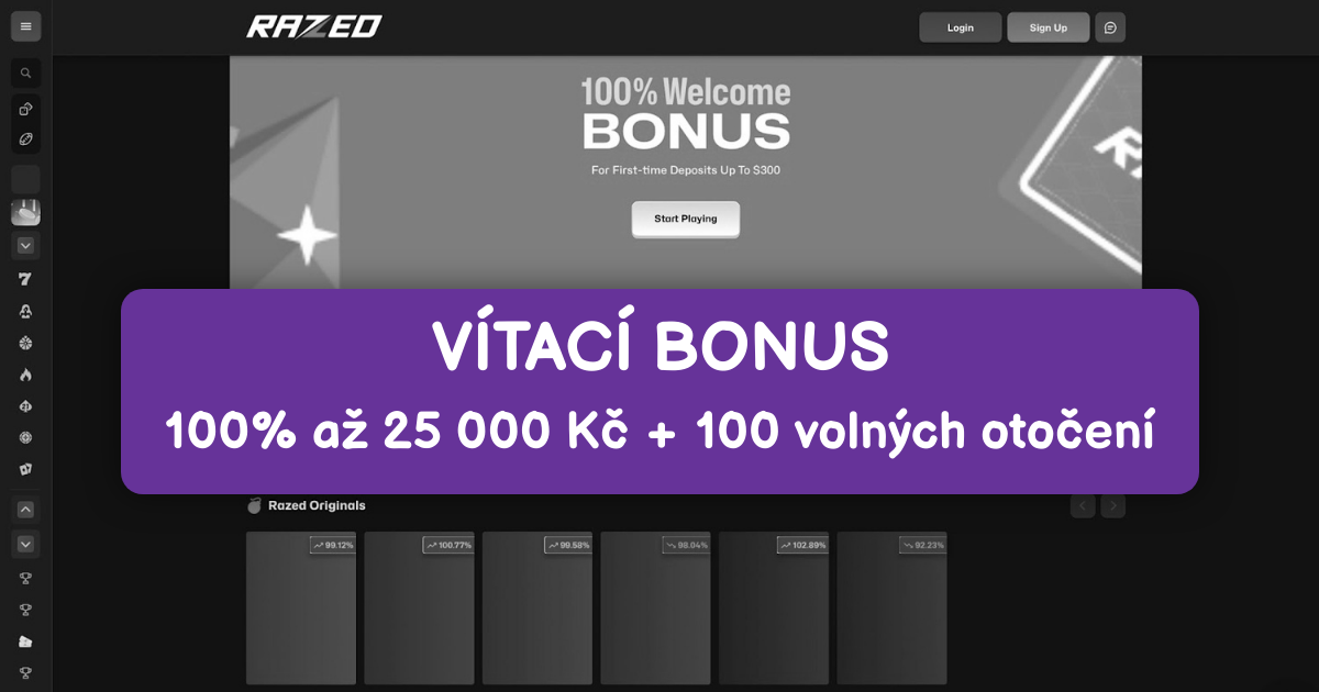 Razed Casino welcome bonus